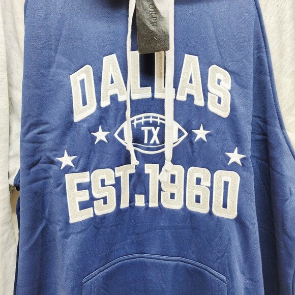 Dallas Cowboys 1960 Gray Mens & Blue Hoodie Size XXL By Clorpeak - Picture 4 of 7